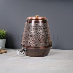 Traditional Printed Copper <b>Water</b> Pot Handmade <b>Dispenser</b> With Tap for Home Floral Printed Copper <b>Water</b> <b>Dispenser</b> at Best Price - Product Image 4
