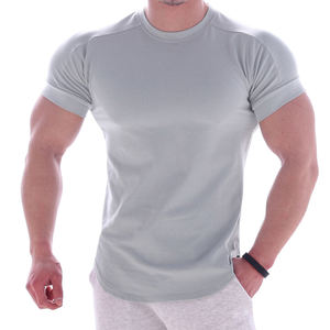 Vêtements pour hommes mode Unique 100% coton 220g Slim Fit uni personnalisé t-shirts pour hommes vêtements d'été gris chaud homme t-shirt - Product Image 1