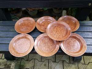 Bon prix pour une assiette en bois de noix de coco à dessert solide personnalisée avec de nombreuses tailles de fournitures de cuisine créatives - Product Image 3
