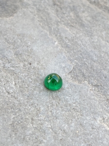 Impresionante PIEDRA DE cabujón de forma redonda de Esmeralda zambiana natural con piedras preciosas sueltas de buen color para hacer joyas de 0,75 quilates - Product Image 5