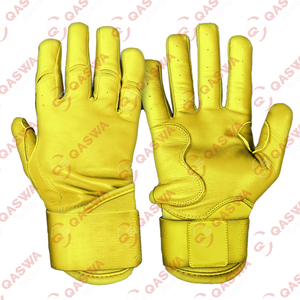 100% Original peau de vache Cabretta cuir couleur blanche Baseball gants de frappe longue manchette derniers gants de frappeur de sport - Product Image 2