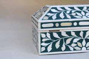 Boîte à bijoux en incrustation d'os, vente chaude, design personnalisé de haute qualité, matériau en bois, rangement de bijoux, vaisselle pour la vente en gros - Product Image 3