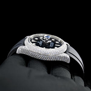 Reloj automático Joyería Relojes de cuarzo Alta Calidad 30 quilates VVS Moissanite Diamante tachonado Reloj helado - Product Image 4