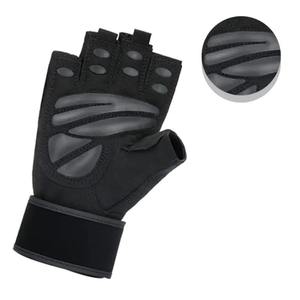Power Grip Elite entrenamiento gimnasio guantes Fitness hombres mujeres levantamiento de pesas CrossFit antideslizante transpirable medio dedo guante - Product Image 2