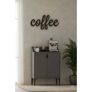 Harmony Mini Coffee Bar Cabinet 2 Doors Modern <b>Kitchen</b> <b>Sideboard</b> Cupboard Studio Coffee Station Small Storage Pantry Unit - Product Image 1
