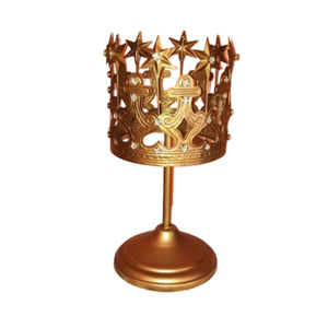 Forme ronde or Antique fini métal couronne étoile motif de conception pour décoration de table fête de mariage décor de vacances - Product Image 2