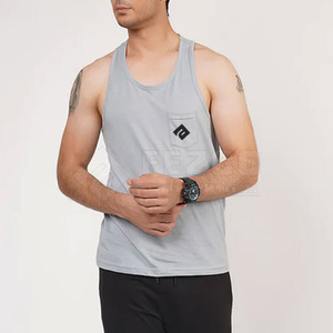 Nouveauté 2025 – Débardeur Homme en Polyester/Coton Personnalisable Couleur Unie Séchage Rapide Respirant Prix de Gros - Product Image 1
