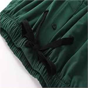 ชุดเสื้อยืดถักนิตติ้งของผู้ชาย2ชิ้นปักสไตล์ลำลองสีพื้นระบายอากาศ - Product Image 4