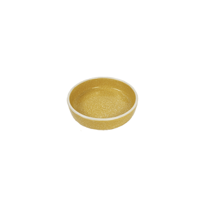 Petite assiette à soupe en céramique jaune, diamètre 14 cm - Product Image 3