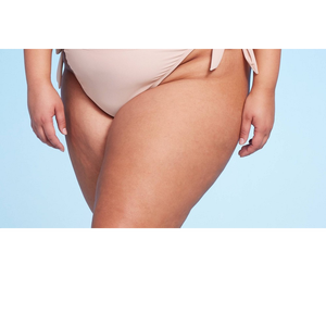 Wild Fable Women's High Leg Brown <b>Bikini</b> Bottom XL 2-Piece Swimwear <b>Set</b> with Cut Out Decoration Side Tie Beachwear for Bathing - Product Image 3