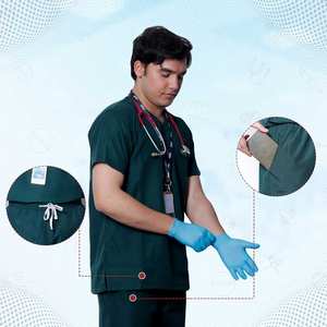 Traje Médico de Hospital Cómodo y Suave, Fácil de Usar, Hecho a Medida, Precio con Descuento, Traje Quirúrgico Unisex - Product Image 5