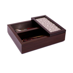 Couverture rigide 72 pièces en acier inoxydable or ensemble de couverts couteau haut fourchette cuillère vaisselle boîte-cadeau en bois mariage enfants usage alimentaire - Product Image 6