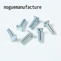 Vis à tête carrée en acier au carbone galvanisé avec plaque de zinc, vis en T pour panneaux photovoltaïques, fixations pour supports solaires, vente en gros, direct usine