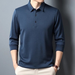 Polo informal de negocios para hombre, camiseta de manga larga, Top cómodo de verano - Product Image 6