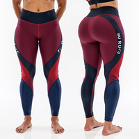 Leggings de sport pour femmes à taille haute, en coton et fibre de bambou, compressifs, imprimés, grande taille, pour yoga, entraînement et fitness
