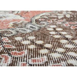 พรมขนสัตว์ถักมือสีน้ำตาลเบจวินเทจ รุ่น Pae-2802 สำหรับใช้ในบ้าน-ลายเมดัลเลียนรูปสี่เหลี่ยมผืนผ้าแบบนามธรรมสำหรับห้องนั่งเล่น ห้องโถง และห้องอื่นๆ - Product Image 3