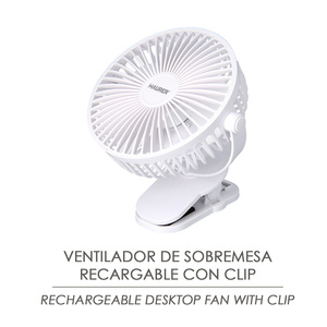 Ventilatore da tavolo con clip O/ 15 cm. Ricaricabile - Product Image 3