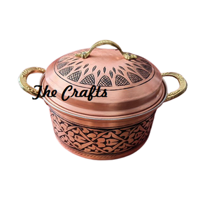 Latest Design Food Serving Pot In Copper Cooking Pot With Aluminum Handles And Knob For Home Dinnerware Use - Product Image 4