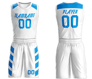 Uniforme de basket-ball personnalisé dernier cri à la mode à séchage rapide évacuation de l'humidité vêtements d'équipe pour adultes ensembles de couleurs unies logo imprimé - Product Image 1