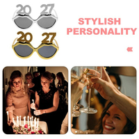 Lunettes de fête en forme de lèvres en PC 2027 – Nouvel An, décorations, accessoires de photomaton, célébration amusante