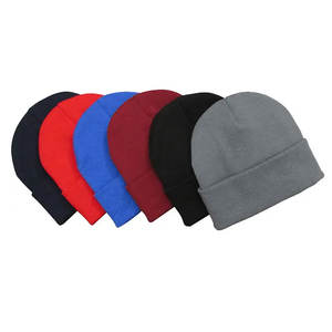 หมวกบีนนี่ถักแฟชั่นฤดูหนาวหมวกบีนนี่สีพื้นหมวกสกีอบอุ่นหมวกสำหรับฤดูหนาว - Product Image 1