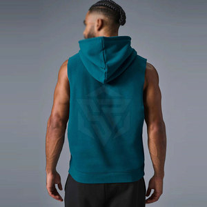 Wholesale Men's <b>Sleeveless</b> <b>Hoodie</b> Casual Streetwear Style Lightweight Fitness Apparel 100% Cotton Hooded Collar" - Product Image 3