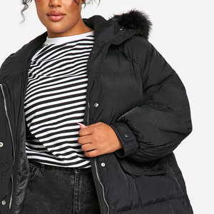 Chaqueta Parka larga para mujer, ropa deportiva ligera cómoda con cremallera, chaqueta de invierno rellena de algodón - Product Image 6