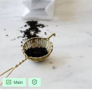 Colador de té redondo de malla metálica tejida a mano de latón al por mayor para uso doméstico a la hora del té - Product Image 3