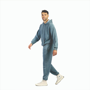 Haute qualité hommes conception personnalisée lavage à l'acide survêtement lourd 100% coton séchage rapide pull à capuche survêtements saison d'hiver - Product Image 4