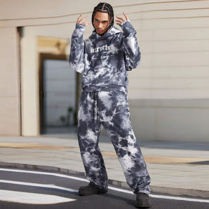 Mens Custom Breathable Sublimation Polyester Fleece Hooded Casual Sweatsuit OEM Factory Private Label Stylish Streetwear Quick - Product Image 4