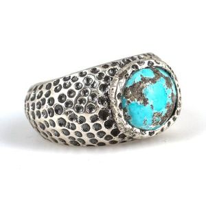 925 Ayar Gm Handmade Statement <b>Ring</b> for Men Oval <b>Turquoise</b> Stone Dvmeli Everyday Wear Men's Certified GRS Certified Turkey - Product Image 3