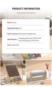 Nouveau poteau à gratter écologique avec boule, nouveau design durable en sisal et papier ondulé, arbre à chat tridimensionnel pour grimper - Product Image 6