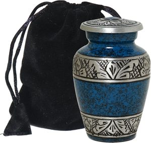 Urna Funeraria Clásica Mini Verde para Cenizas, Urna Conmemorativa de Metal Pequeña para Guardar Recuerdos - Product Image 5