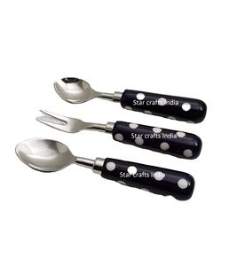 Juego de cubiertos de acero inoxidable de último diseño inspirado en miel y fruta, cuchara chapada en rosa, tenedor y cuchillo para cocina para volver a la escuela - Product Image 1