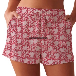Nueva Colección de Shorts de Verano para Mujer, Estilo Baby Doll, Estampado de Bloques, Algodón, para Playa - Product Image 6