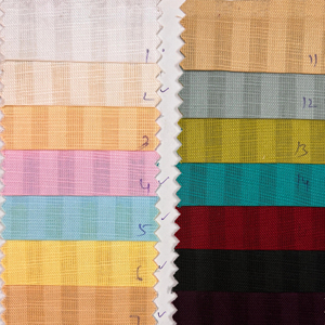 Tissu en lin et coton de haute qualité 40x40, textile uni teint polyvalent pour la confection de vêtements et de vêtements - Product Image 1