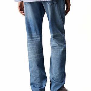 Jeans tendance pour hommes haute qualité 2025 Nouveau design Jeans en denim pour hommes Jeans droits décontractés 2025 Vente en gros de streetwear sur mesure - Product Image 3