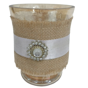 Bougeoir de conception moderne de lustre d'or votif rond en verre décoratif à la maison pour le décor de Noël et de table de mariage - Product Image 1