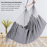 2 coussins inclus-Grand fauteuil hamac suspendu en macramé avec poche