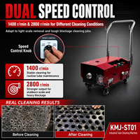 Machine de détartrage de tuyaux industriels pour échangeurs de chaleur, condenseurs, tubes de chaudière, nettoyage à sec et humide KMJ-ST01