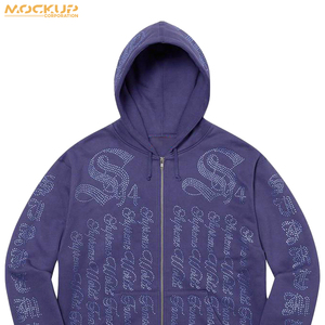 Sudadera con Capucha para Hombre, Estilo VVS, con Pedrería, Estampado Digital, Diseño de Araña Negra, Estilo Invernal, 500G - Product Image 4