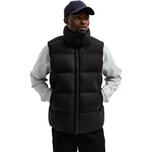 Custom logo Warm Winter Thick Solid Zipper Zip up Sleeveless Jacket Vest <b>Men's</b> Puffer Down Vests <b>Man</b> Padded Gilet <b>Waistcoats</b> - Product Image 4