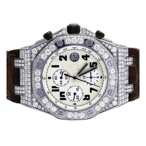 Fourniture directe en usine de bijoux fins hip hop avec élastique, montre VVS Iced Out de qualité en diamant cultivé en laboratoire pour hommes disponible à la vente - Product Image 1
