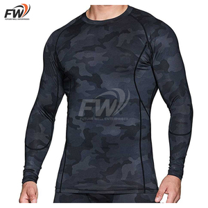 Camiseta de Manga Larga para Surf, Rashguard de BJJ, Elástica en 4 Direcciones, Manga Raglán, Costuras Planas, Sin Costuras, para Natación, para Hombre - Product Image 1