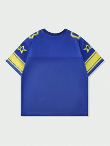 Maillot de football américain surdimensionné pour hommes en gros, personnalisé, été, court, grande taille, respirant, séchage rapide - Product Image 2