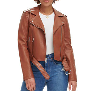 Chaqueta de Cuero para Mujer, Servicios OEM, Chaqueta de Cuero de Moda para Motocicleta, Tallas Grandes, Ligera - Product Image 1