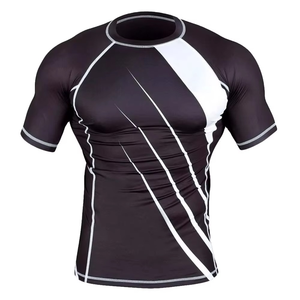 T-shirt de protection anti-UV à manches courtes à séchage rapide pour la salle de sport, UPF 50, imprimé plage, rashguards de surf personnalisés - Product Image 4