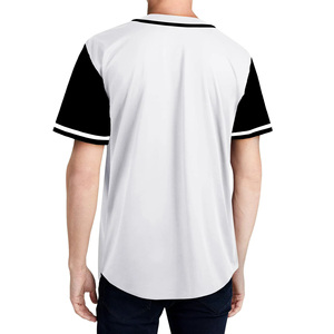 Camiseta de béisbol para hombre, camisetas con botones, camisetas de béisbol deportivas de equipo activo, camiseta de béisbol negra Lisa personalizada de ajuste cómodo - Product Image 5