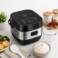 Cuisinières à riz multifonctions 12-en-1, 4L, 700W, cuiseur à riz électrique intelligent avec minuterie de retard de 24 heures, pot intérieur en verre antiadhésif