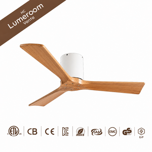 42 Inch <b>Ceiling</b> <b>Fan</b> Without Light, Flush Mount Solid Wood Blades, 6 Speed <b>Remote</b> <b>Control</b>, Reversible DC Motor for Bedroom - Product Image 6